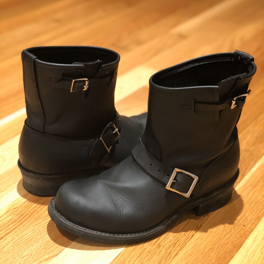 Frye Engineer 8R Boot (Black, Size 8.5M)